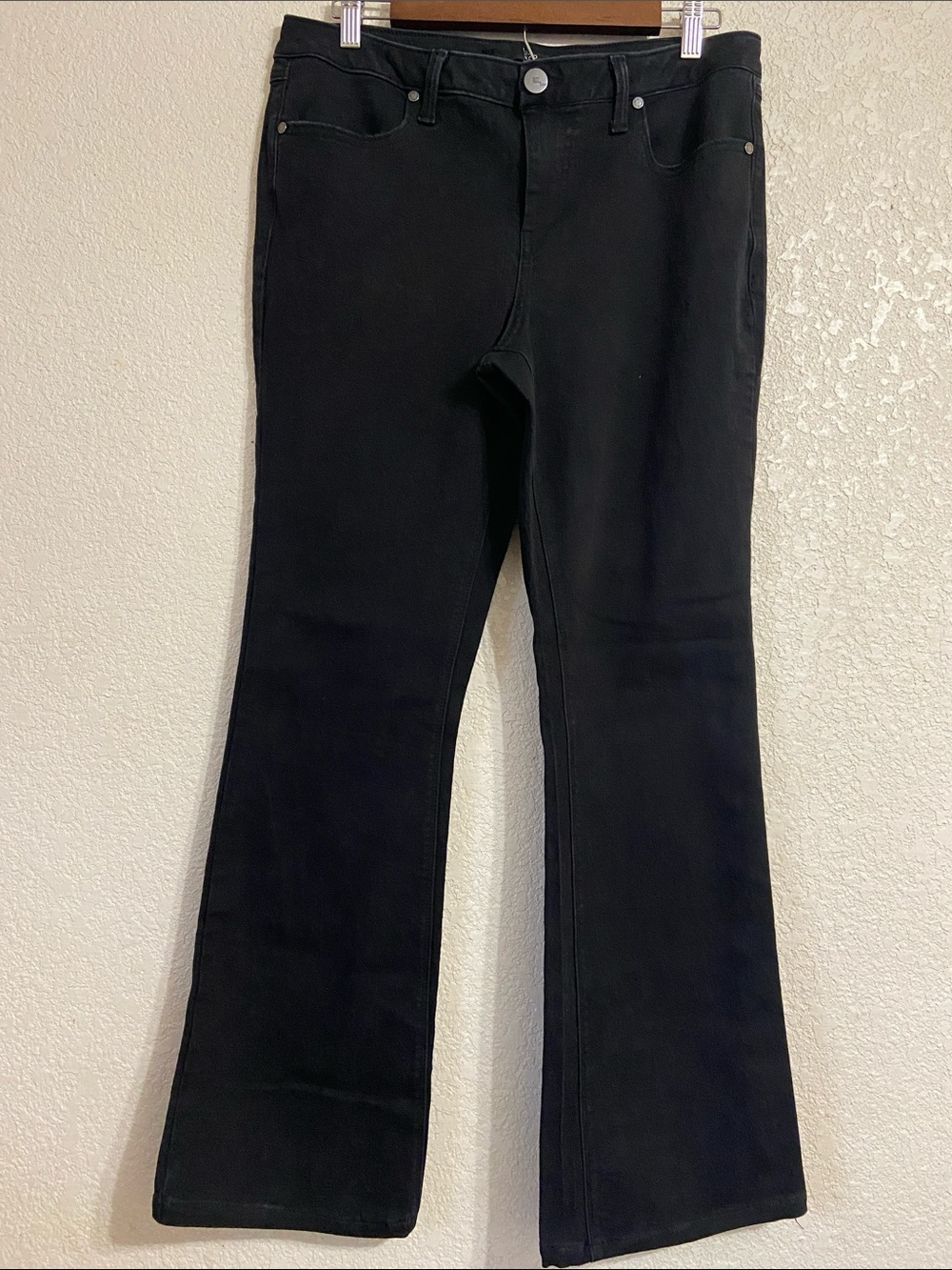 1822 Denim Black Flare Jeans